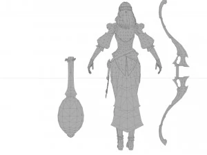 English Archer Rigged 3D Model