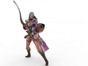 English Archer Rigged 3D मॉडल