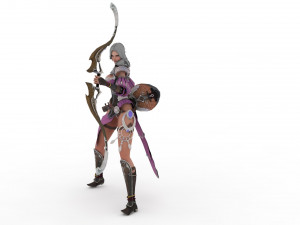 English Archer Rigged 3D मॉडल