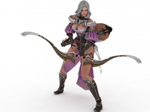 English Archer Rigged 3D मॉडल
