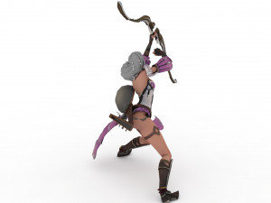 English Archer Rigged 3D मॉडल