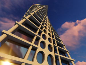 Twisted tower 3D 模型