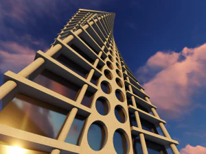 Twisted tower 3D Model