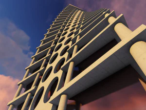 Twisted tower 3D Model
