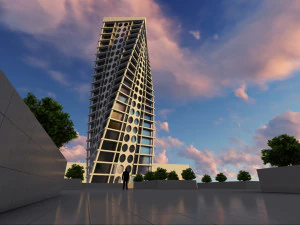 Twisted tower 3D Model