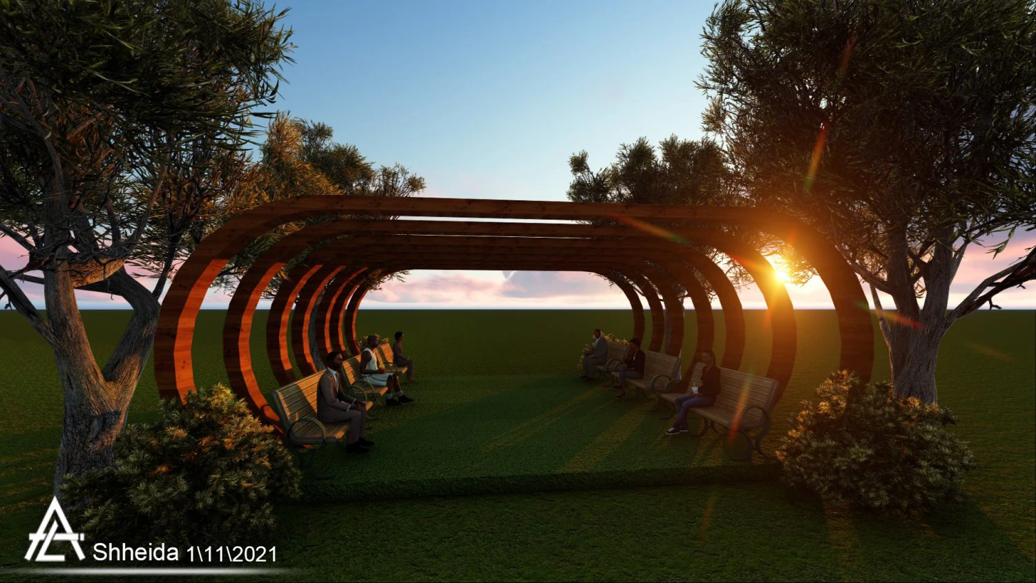 seating places 3D Model .c4d .max .obj .3ds .fbx .stl .blend