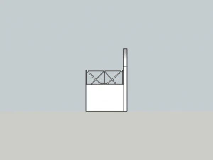 deck chair seating places 3D Model