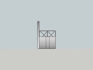 deck chair seating places 3D Model