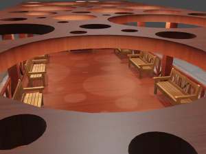 Seating places 3D Model