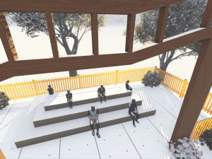 Seating places 3D Model