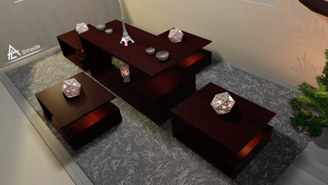 Table 3D Model .c4d .max .obj .3ds .fbx .stl .blend 