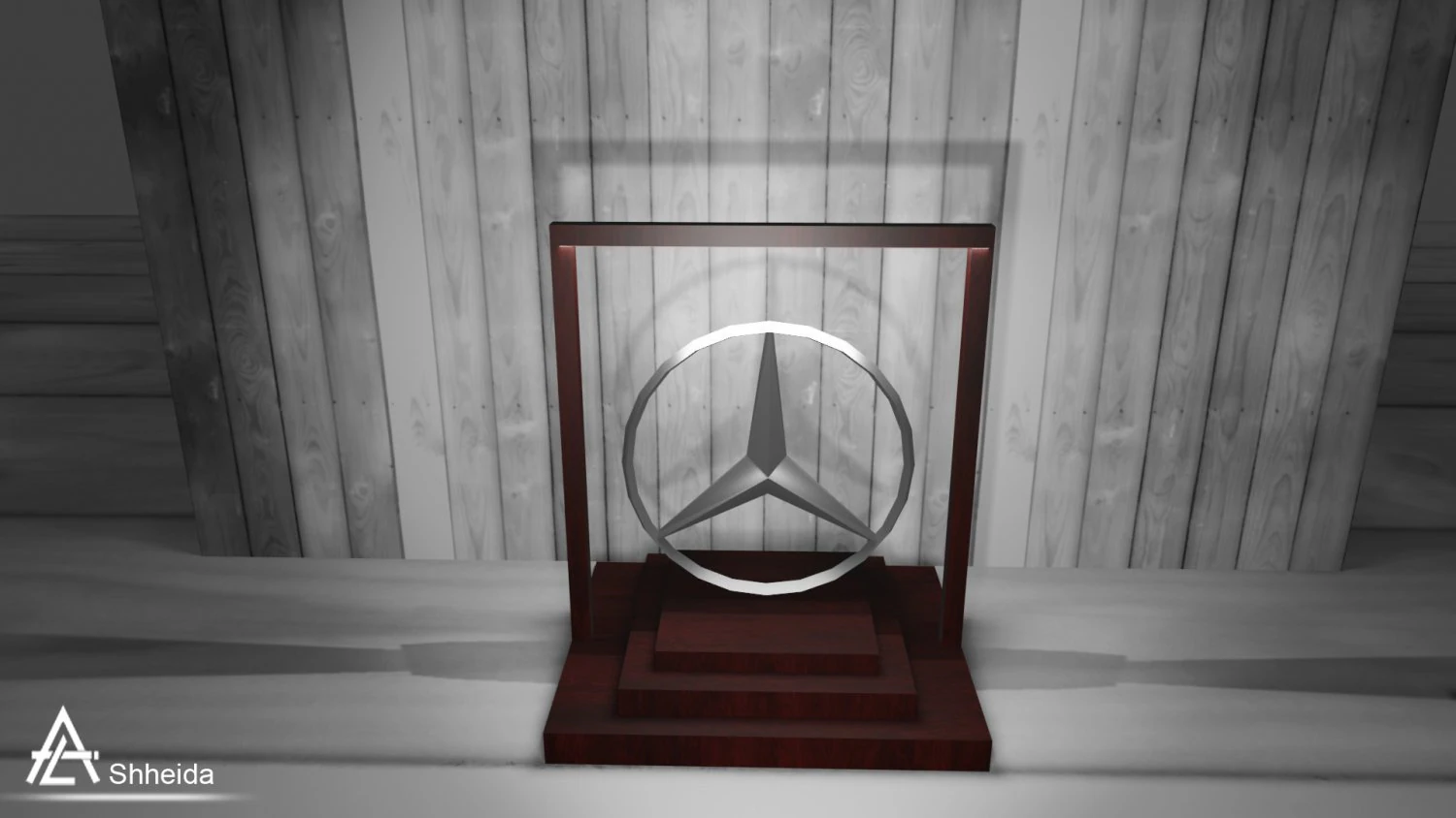 Mercedes Benz logo 3D Model .c4d .max .obj .3ds .fbx .stl .blend 