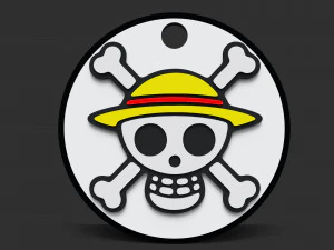 jednoczęściowy breloczek do kluczy Model do druku 3D