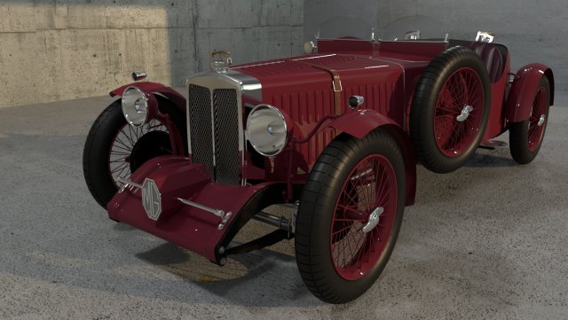 Of a sports car 1934 mg ta q-type 3D Модель .c4d .max .obj .3ds .fbx .stl .blend 