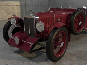Of a sports car 1934 mg ta q-type Modèle 3D