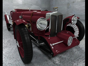 Of a sports car 1934 mg ta q-type 3D Модель