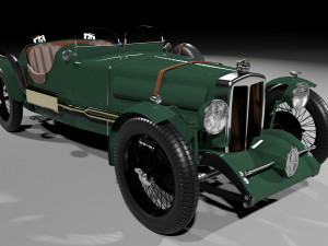 Of a sports car 1934 mg ta q-type 3D Модель
