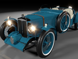 Of a sports car 1934 mg ta q-type 3D Модель