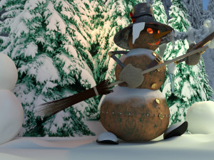 3d snowman Modelo 3D