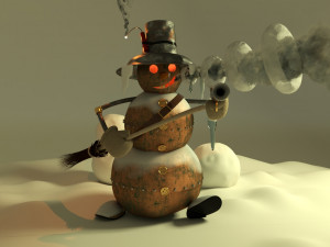 3d snowman 3D-Modell