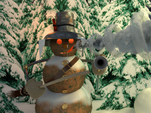3d snowman 3D-Modell