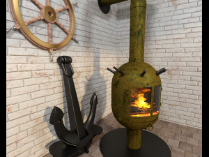 stove fireplace mine 3D Модель