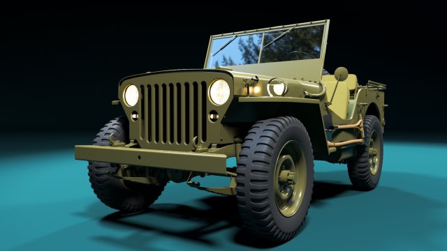 Willys 3D Model .c4d .max .obj .3ds .fbx .stl .blend 