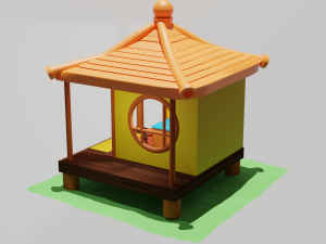 lowpolli cafe 3D 模型
