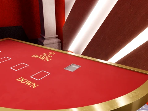 Professional Poker Table Set 3D Model