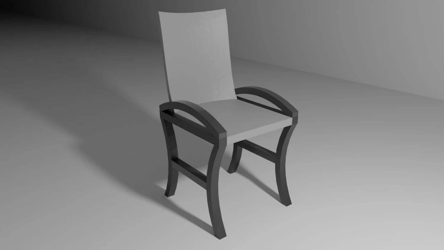 low poly chair 3D Model .c4d .max .obj .3ds .fbx .stl .blend 