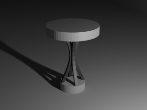 low poly bar stool 3D 模型