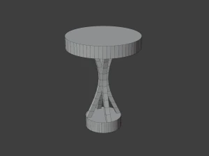 low poly bar stool 3D Model