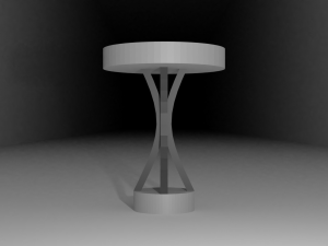 low poly bar stool 3D Model