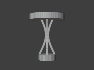 low poly bar stool 3D Model
