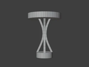 low poly bar stool 3D Model