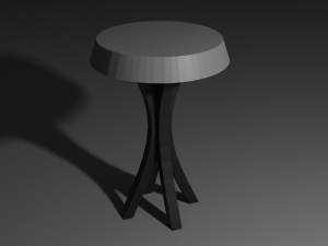 low poly bar stool ver 2 3D 模型