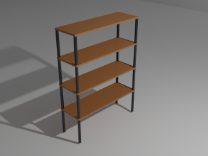 low poly stellage 3D 模型