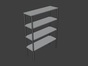 low poly stellage 3D 模型