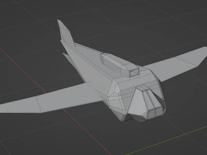low poly airplane ver 1 3D Model