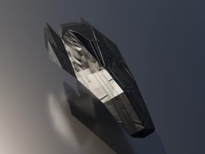 low poly space ship ver 1 3D 模型