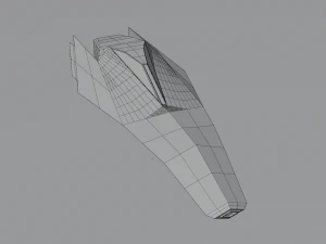 low poly space ship ver 1 3D Model