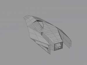 low poly space ship ver 1 3D Модель