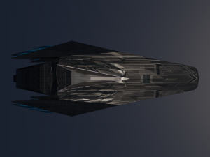 low poly space ship ver 1 3D Модель