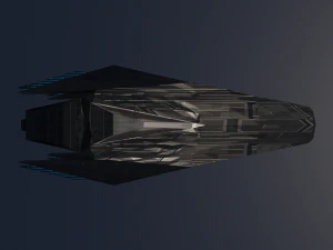 low poly space ship ver 1 3D Model