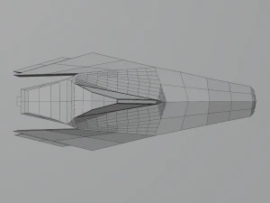 low poly space ship ver 1 3D Model