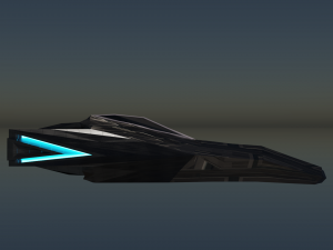 low poly space ship ver 1 3D Модель