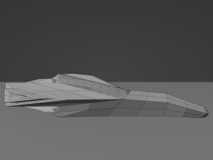low poly space ship ver 1 3D Модель