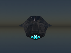 low poly space ship ver 1 3D Модель