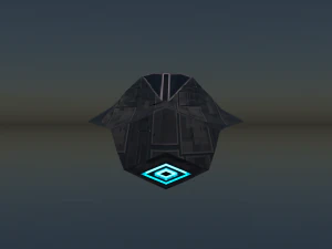 low poly space ship ver 1 3D Model