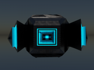 low poly space ship ver 1 3D Модель